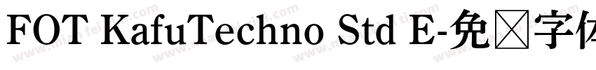 FOT KafuTechno Std E字体转换